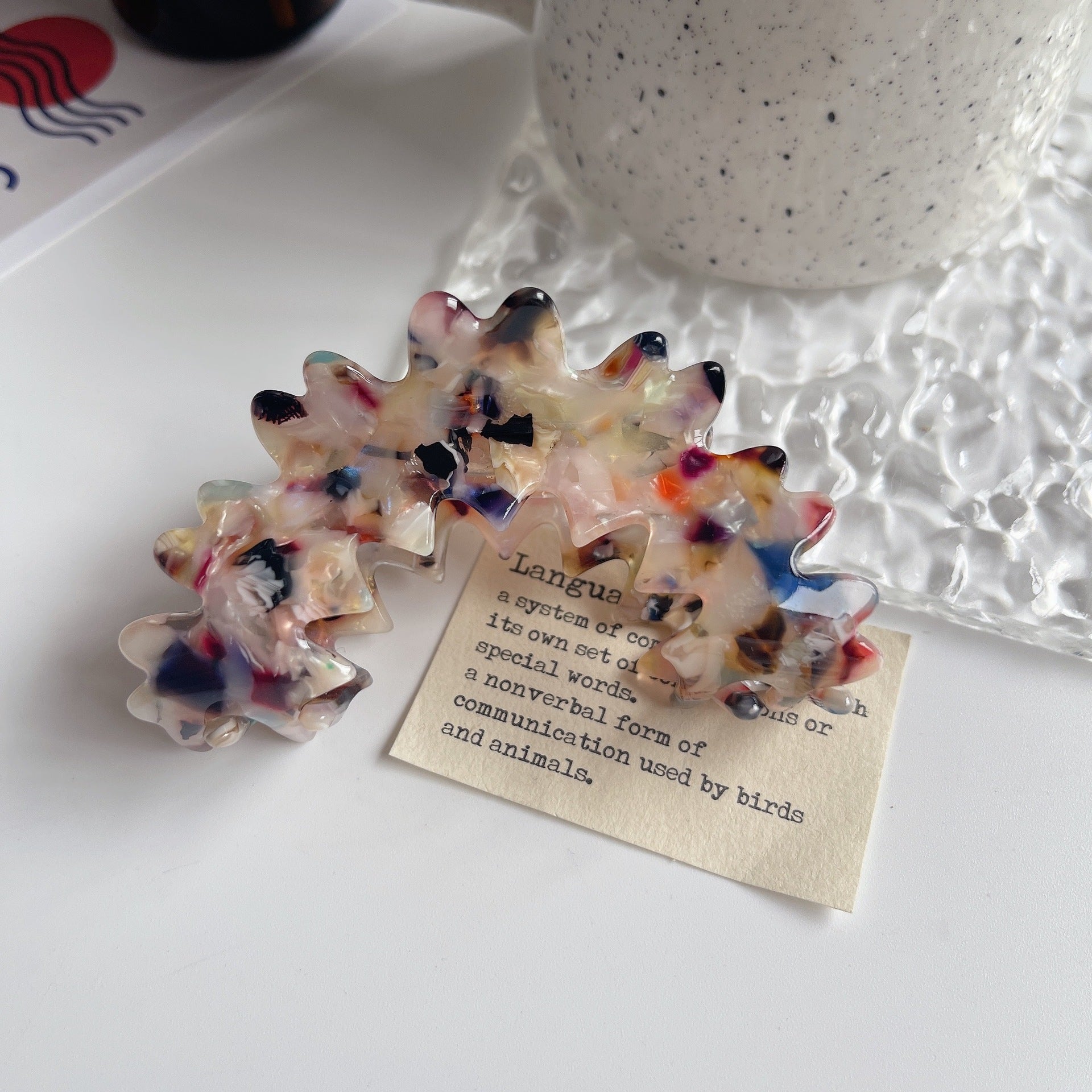 Wholesale Wavy Flower Acetate Grippers